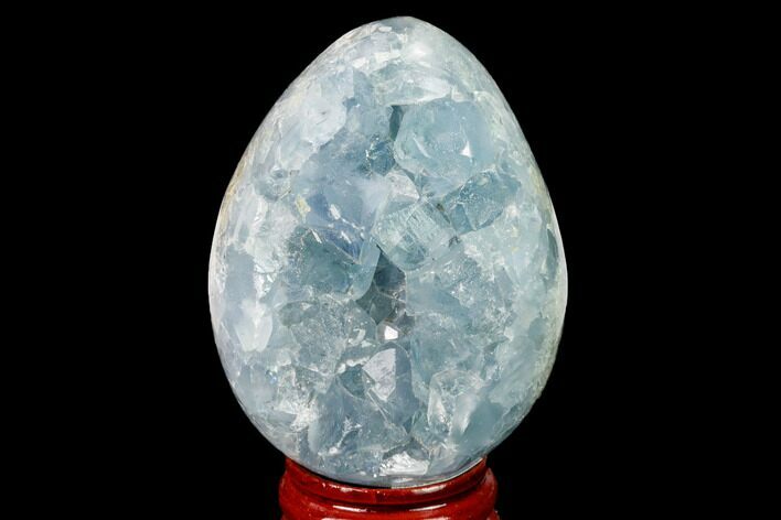 Crystal Filled Celestine (Celestite) Egg Geode - Madagascar #172684